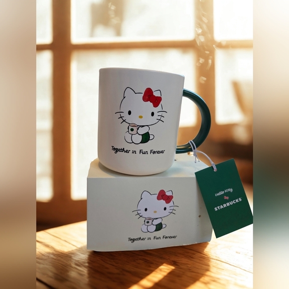 Hello Kitty Accessories - Starbucks × Hello Kitty Ribbon Mug – Limited Edition 15oz BNIB